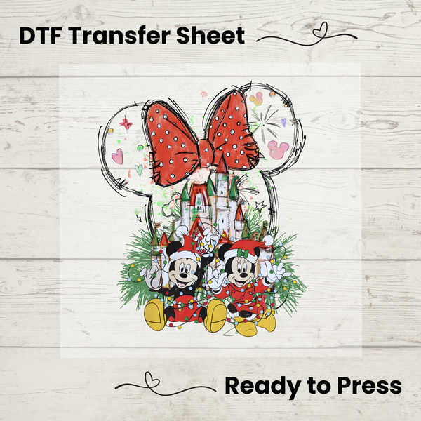 Disney's Mickey and Minnie DTF, Walt Disney World Transfer Sheet, Ready to Press, Custom Dtf, Diy Heat Transfer, T-Shirt Transfer, Disney Trip Shirt, DIY Craft, Mickey and Minnie