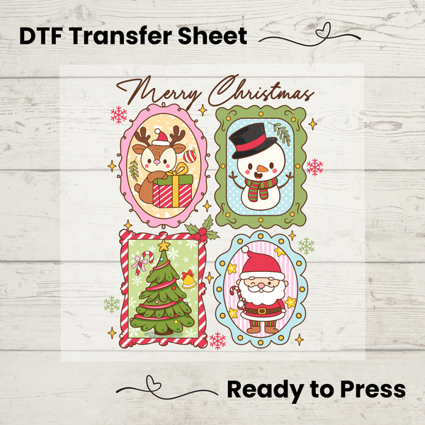 Cute Christmas Santa DTF: Ready To Press