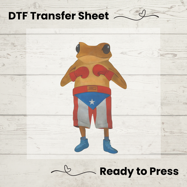 DTMF Concho Boxer DTF: Ready to Press, Puerto Rico Shirt