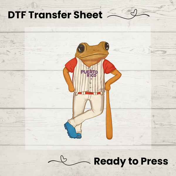 DTMF Concho Baseball DTF: Ready to Press, Puerto Rico Shirt