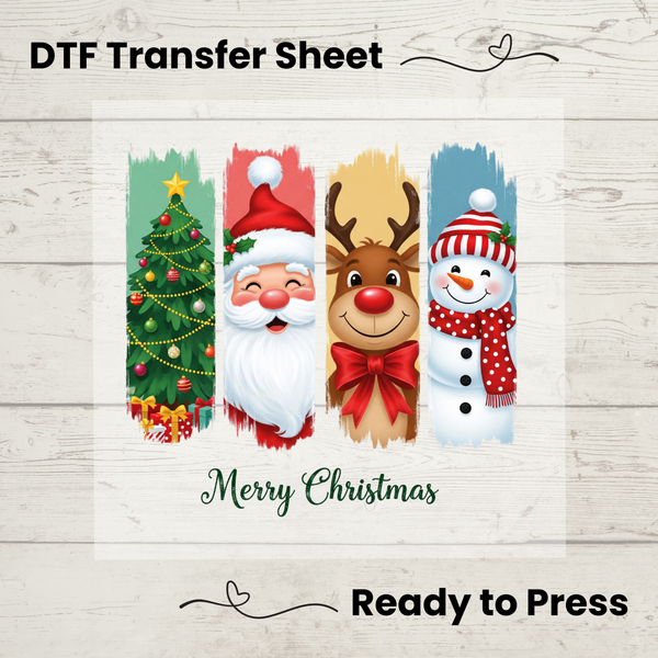 Merry Christmas DTF Transfer Sheet: Ready to Press