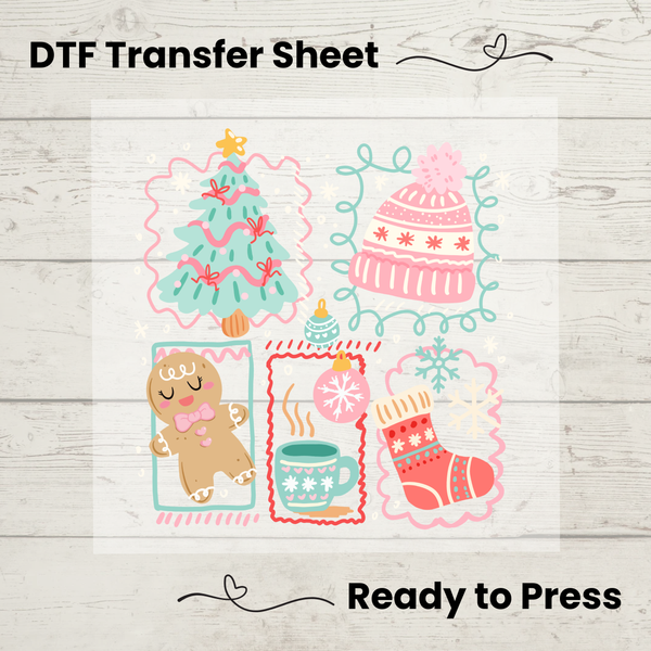 Cute Christmas Tree Coquette DTF: Ready To Press, Christmas Holiday Sweater