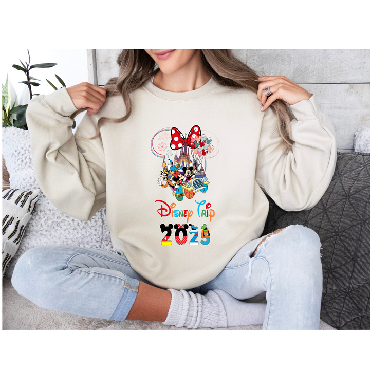 Disney Family Vacation 2025 DTF Transfer – Ready-to-press Minnie Ears heat transfer for DIY vacation shirts.
