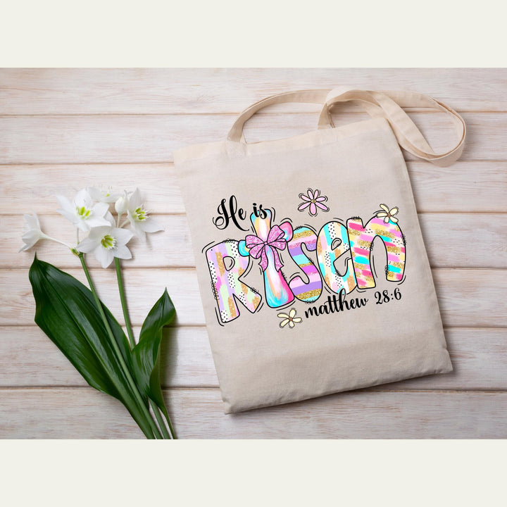 Christian Easter heat transfer with faith-inspired details, soft pastel hues, and elegant lettering, perfect for church apparel.