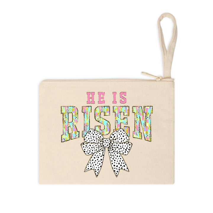 Faith-inspired heat transfer featuring bold text and a fun bow design, ready to press on t-shirts and hoodies.
