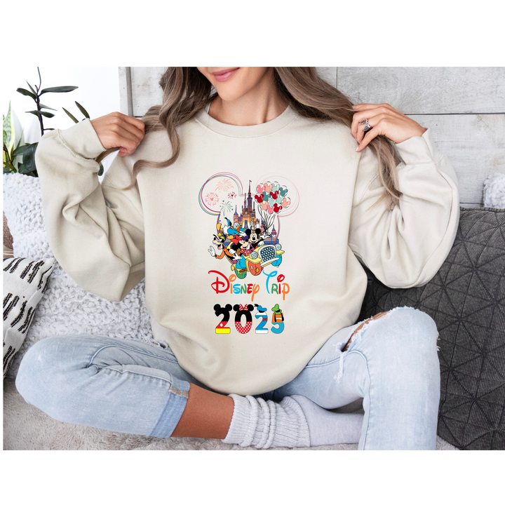 Disney Family Vacation 2025 DTF Transfer – Mickey Ears ready-to-press heat transfer for custom matching shirts.