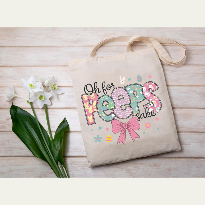 Cute pastel bunny peeps Easter heat transfer with heartwarming details, designed for fun and festive spring apparel