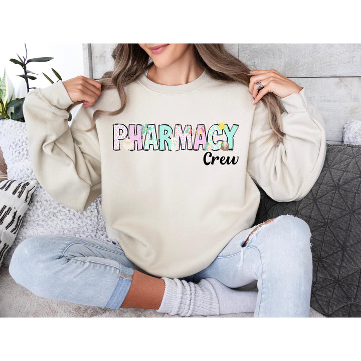 Adorable pharmacy-themed Easter print for healthcare professionals, featuring cute spring designs.