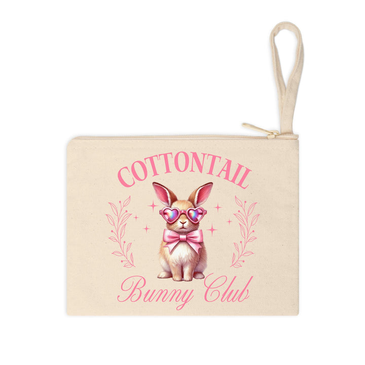 Ready-to-press pastel bunny heat transfer with floral wreath, pink bow, and delicate spring details, ideal for Easter outfits.