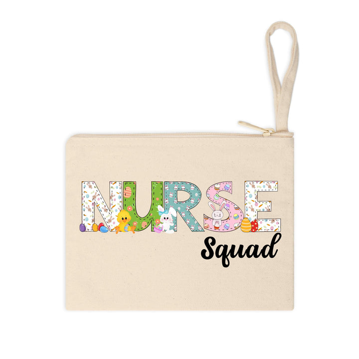 High-quality ready-to-press nurse squad DTF heat transfer featuring adorable spring and Easter elements.