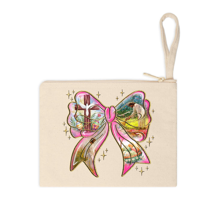 Christian-themed Coquette Bow DTF transfer for custom Easter t-shirts and stylish religious apparel.