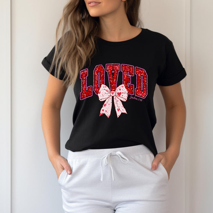 John 3:16 Valentine DTF Transfer – Christian love heat press design for t-shirts and hoodies, ready to press