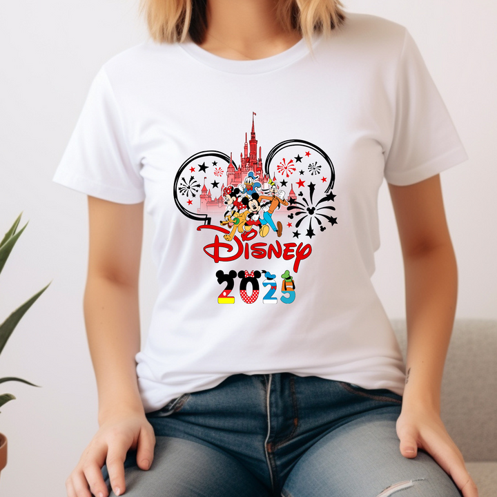 Disney Family Vacation 2025 DTF Transfer – Mickey Ears ready-to-press heat transfer for custom matching shirts