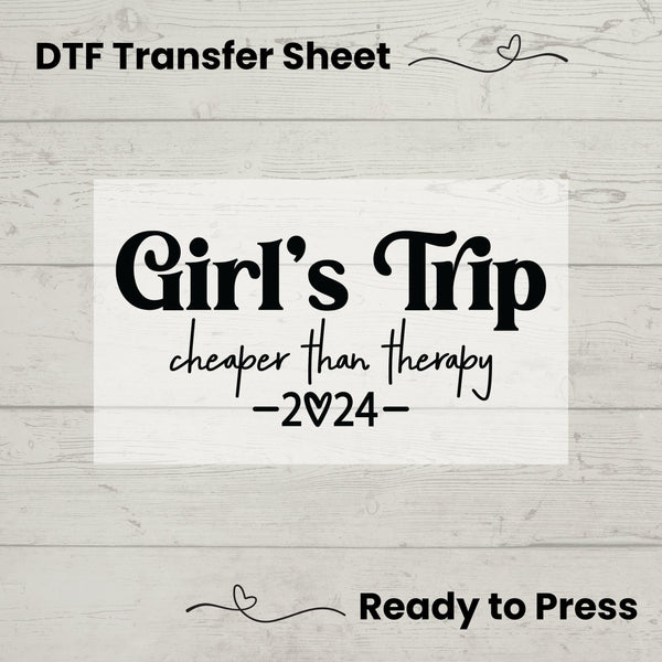 Girls Trip DTF, Dtf Transfer Sheet, Ready to Press, Custom Dtf, Diy Heat Transfer, T-Shirt Transfer, Summer Shirt