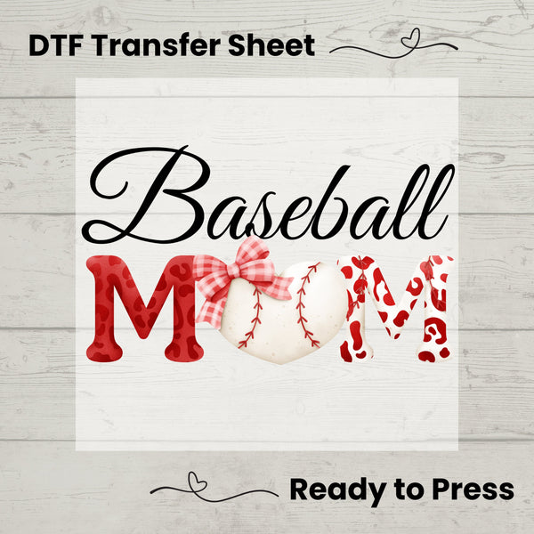 Coquette Baseball Mom DTF, Dtf Transfer Sheet, Ready to Press, Custom Dtf, Diy Heat Transfer, T-Shirt Transfer, Coquette Aesthetic  Shirt