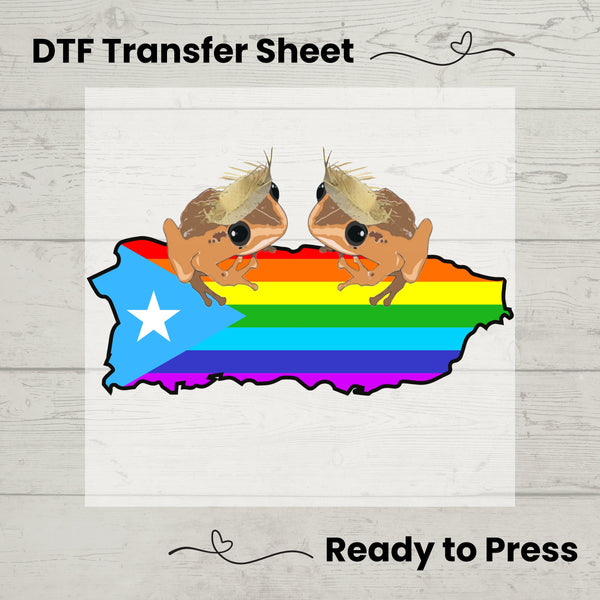 Puerto Rico Pride Month DTF, DTf Transfer Sheet, Ready to Press, Custom Dtf, DIY Heat Transfer, TShirt Transfer, Puerto Rico Flag Shirt