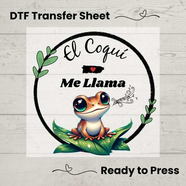 Puerto Rico Coqui Me Llama DTF, DTf Transfer Sheet, Ready to Press, Custom Dtf, DIY Heat Transfer, TShirt Transfer, Puerto Rico Flag Shirt