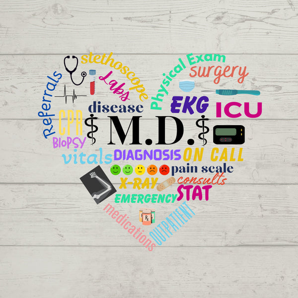 Medical Doctor Sticker, UV DTF Sticker, Laptop stickers, Cellphone decal, Glass Tumbler Decor,  Doctor gift, Doctor Appreciation, Healthcare