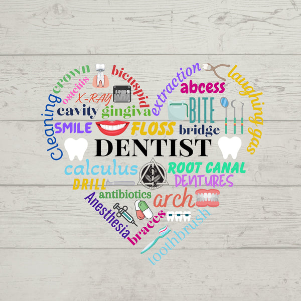 Dentist Sticker, UV DTF Sticker, Laptop stickers, Cellphone decal, Glass Tumbler Decor, Dentist gift, Dental Student, Dental Decal