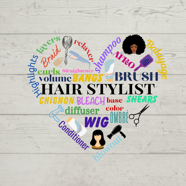 Hair Stylist Sticker, UV DTF Sticker, Laptop stickers, Cellphone decal, Glass Tumbler Decor, Hair Stylist gift, Hairdresser, Beauty Decal
