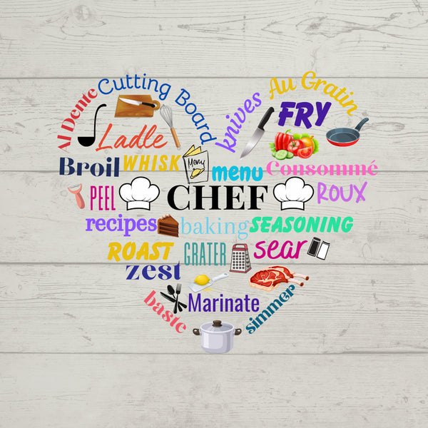 Chef Sticker, UV DTF Sticker, Laptop stickers, Cellphone decal, Glass Tumbler Decor, Chef gift, Cooking Gift, Chef Decor, Foodie