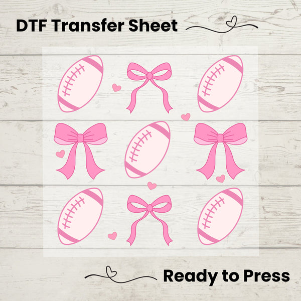 Coquette Football DTF, Dtf Transfer Sheet, Ready to Press, Custom Dtf, Diy Heat Shirt Transfer, Coquette Aesthetic Shirt