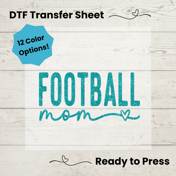 Football Mom DTF, Dtf Transfer Sheet, Ready to Press, Custom Dtf, Diy Heat Transfer, T-Shirt Transfer, Football Mom Shirt