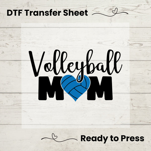 Volleyball Mom DTF, Dtf Transfer Sheet, Ready to Press, Custom Dtf, Diy Heat Transfer, T-Shirt Transfer, Volleyball Mom Shirt