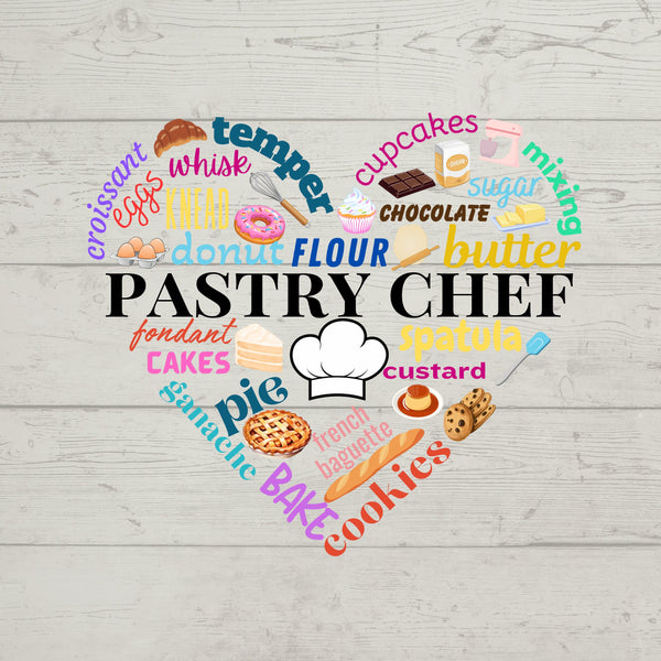 Pastry Chef Sticker, UV DTF Sticker, Laptop stickers, Chef gift, Culinary Arts, Baker gift