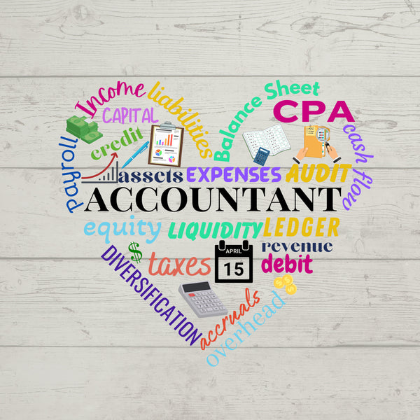 Accountant Sticker, UV DTF Sticker, Laptop stickers, Cellphone decal, Glass Tumbler Decor,  Accountant gift, CPA gift, Finance gift
