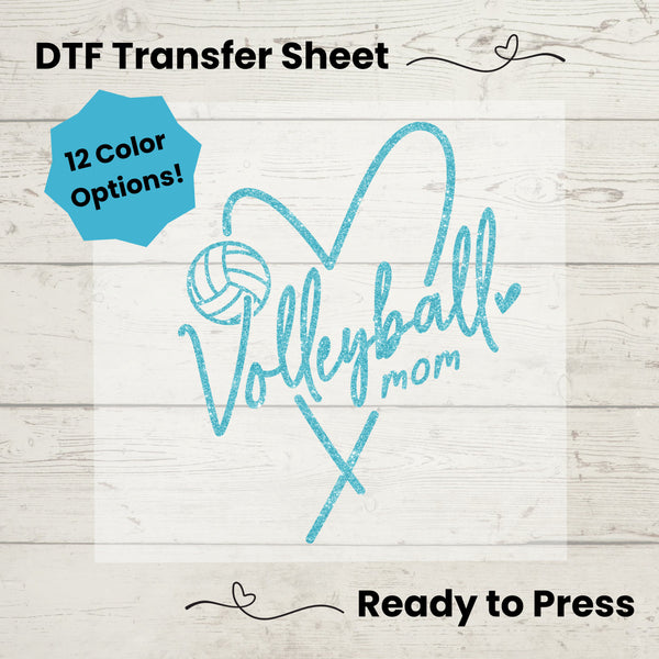 Volleyball Mom DTF, Dtf Transfer Sheet, Ready to Press, Custom Dtf, Diy Heat Transfer, T-Shirt Transfer, Volleyball Mom Shirt