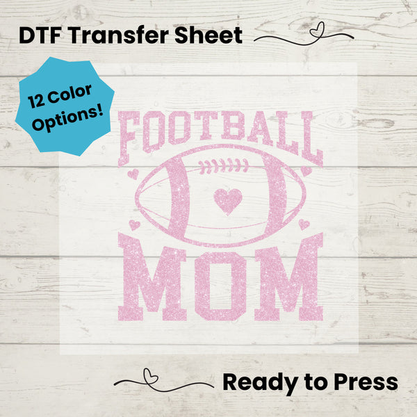 Football Mom DTF, Dtf Transfer Sheet, Ready to Press, Custom Dtf, Diy Heat Transfer, T-Shirt Transfer, Football Mom Shirt