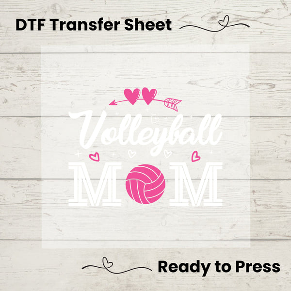 Volleyball Mom DTF, Dtf Transfer Sheet, Ready to Press, Custom Dtf, Diy Heat Transfer, T-Shirt Transfer, Volleyball Mom Shirt