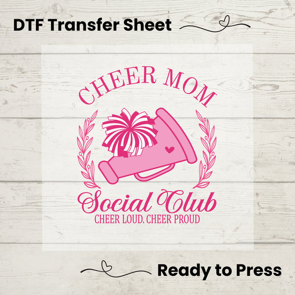 Coquette Cheer Mom DTF, Dtf Transfer Sheet, Ready to Press, Custom Dtf, Diy Heat Transfer, Coquette Aesthetic  Shirt