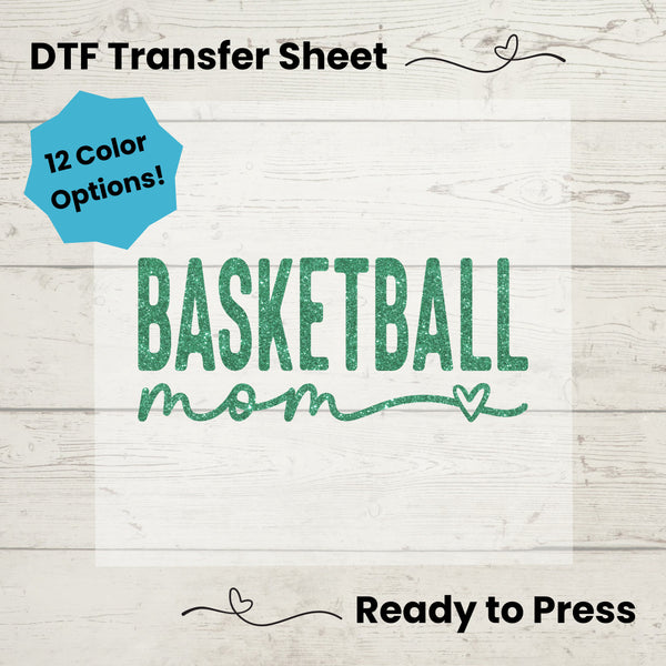 Basketball Mom DTF, Dtf Transfer Sheet, Ready to Press, Custom Dtf, Diy Heat Transfer, T-Shirt Transfer, Baketball Tshirt, Sports Mom Gift