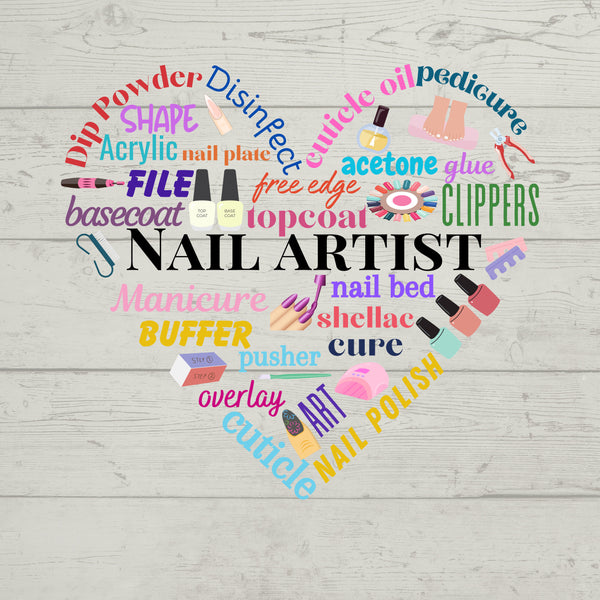 Nail Artist Sticker, UV DTF Sticker, Laptop stickers, Cellphone decal, Glass Tumbler Decor, Cosmetology decal, Nail Tech Gift,