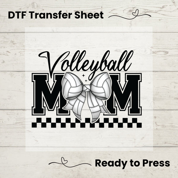 Coquette Volleyball Mom DTF, Dtf Transfer Sheet, Ready to Press, Custom Dtf, Diy Heat Transfer, Coquette Aesthetic  Shirt