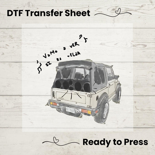 DTMF DTF, DTf Transfer Sheet, Ready to Press, Custom Dtf, DIY Heat Transfer, T-Shirt Transfer, Puerto Rico, Bad Bunny, Vamo Ver Si Es Velda