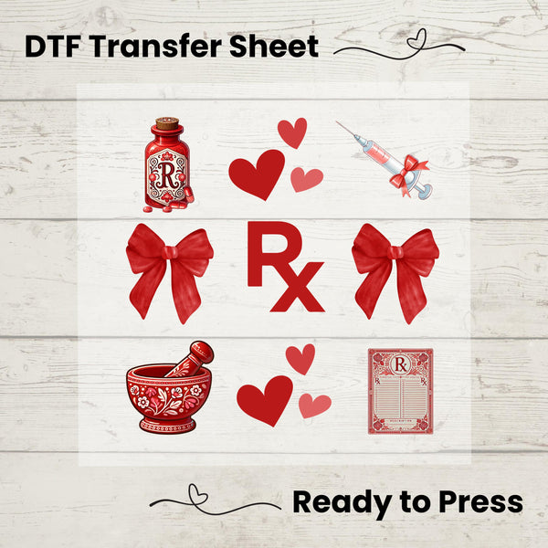 Coquette Pharmacy DTF, Dtf Transfer Sheet, Ready to Press, Custom Dtf, Diy Heat Transfer, Coquette Aesthetic Shirt, Pharmacy Gift, Valentine