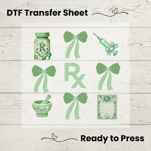 Coquette Pharmacy DTF, Dtf Transfer Sheet, Ready to Press, Custom Dtf, Diy Heat Transfer, Coquette Aesthetic Shirt, Pharmacist Tech Gift
