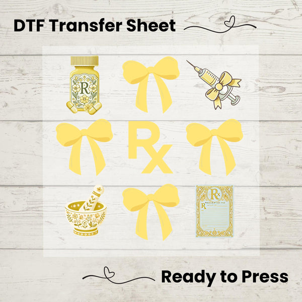 Coquette Pharmacy DTF, Dtf Transfer Sheet, Ready to Press, Custom Dtf, Diy Heat Transfer, Coquette Aesthetic Shirt, Pharmacist Tech Gift
