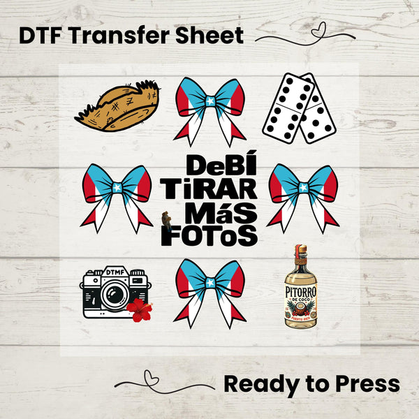 DTMF Coquette DTF, DTf Transfer Sheet, Ready to Press, Custom Dtf, DIY Heat Transfer, T-Shirt Transfer, Puerto Rico, Bad Bunny, Sapo Concho