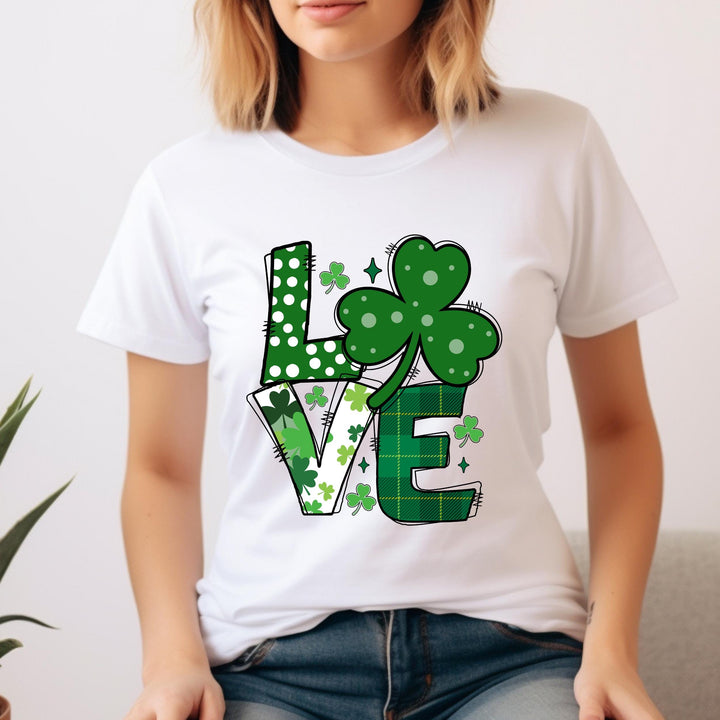 St. Patrick’s Day DTF Transfer Bundle – 6 Irish heat press designs for t-shirts, hoodies, and tote bags. Ready-to-press DIY transfer sheets.
