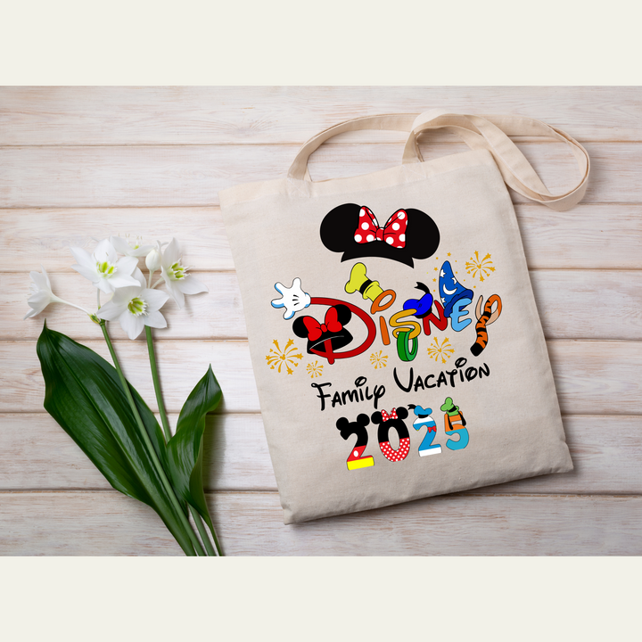 Disney Family Vacation 2025 DTF Transfer – Minnie Ears ready-to-press heat transfer for custom matching shirts