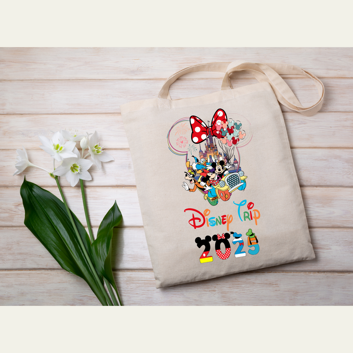 Disney Family Vacation 2025 DTF Transfer – Ready-to-press Minnie Ears heat transfer for DIY vacation shirts.